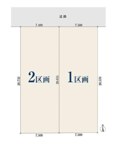地形図 土地 天白区植田本町2402 2号地 間取り